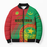 Personalized Islamic Republic of Mauritania Bomber Puffer Jacket Happy Independence Day