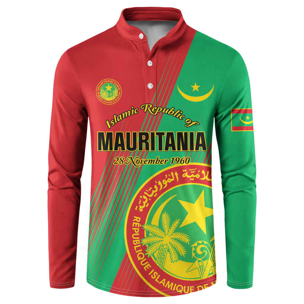 Personalized Islamic Republic of Mauritania Button Sweatshirt Happy Independence Day