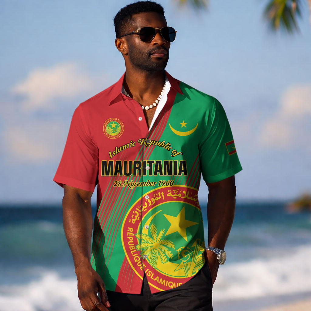 Personalized Islamic Republic of Mauritania Hawaiian Shirt Happy Independence Day