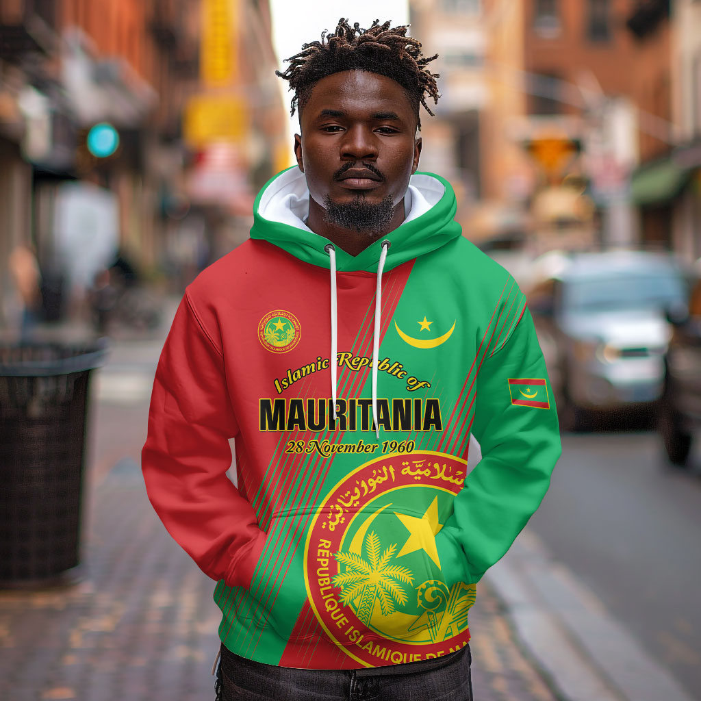 Personalized Islamic Republic of Mauritania Hoodie Happy Independence Day
