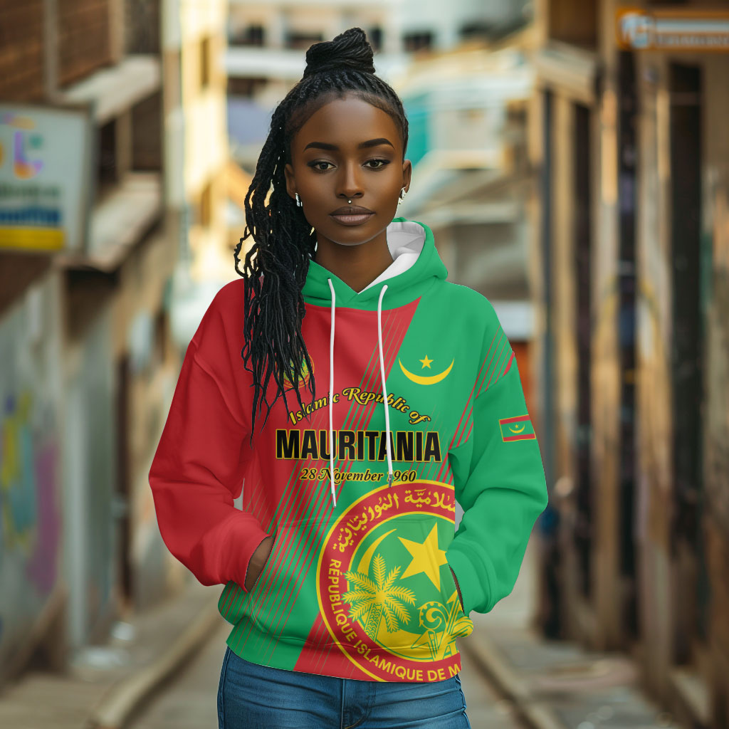 Personalized Islamic Republic of Mauritania Hoodie Happy Independence Day