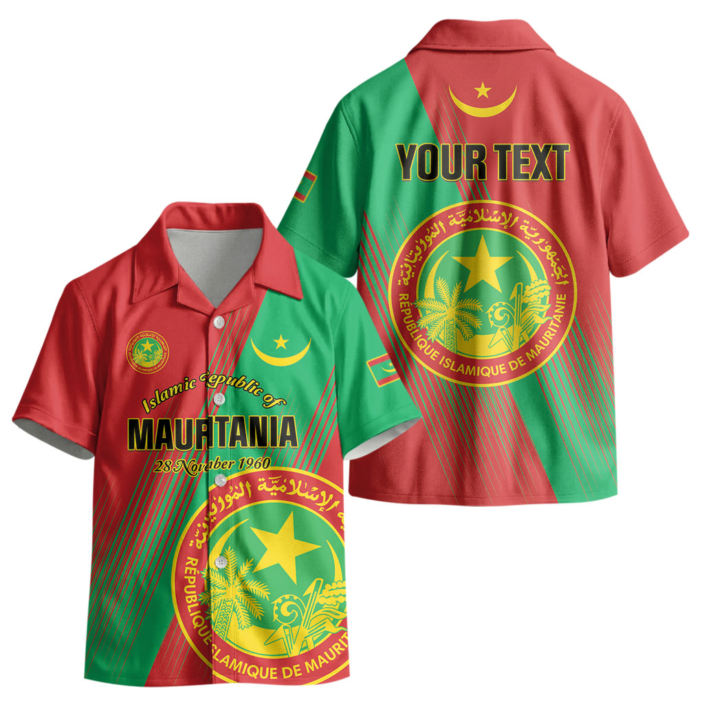 Personalized Islamic Republic of Mauritania Kid Hawaiian Shirt Happy Independence Day