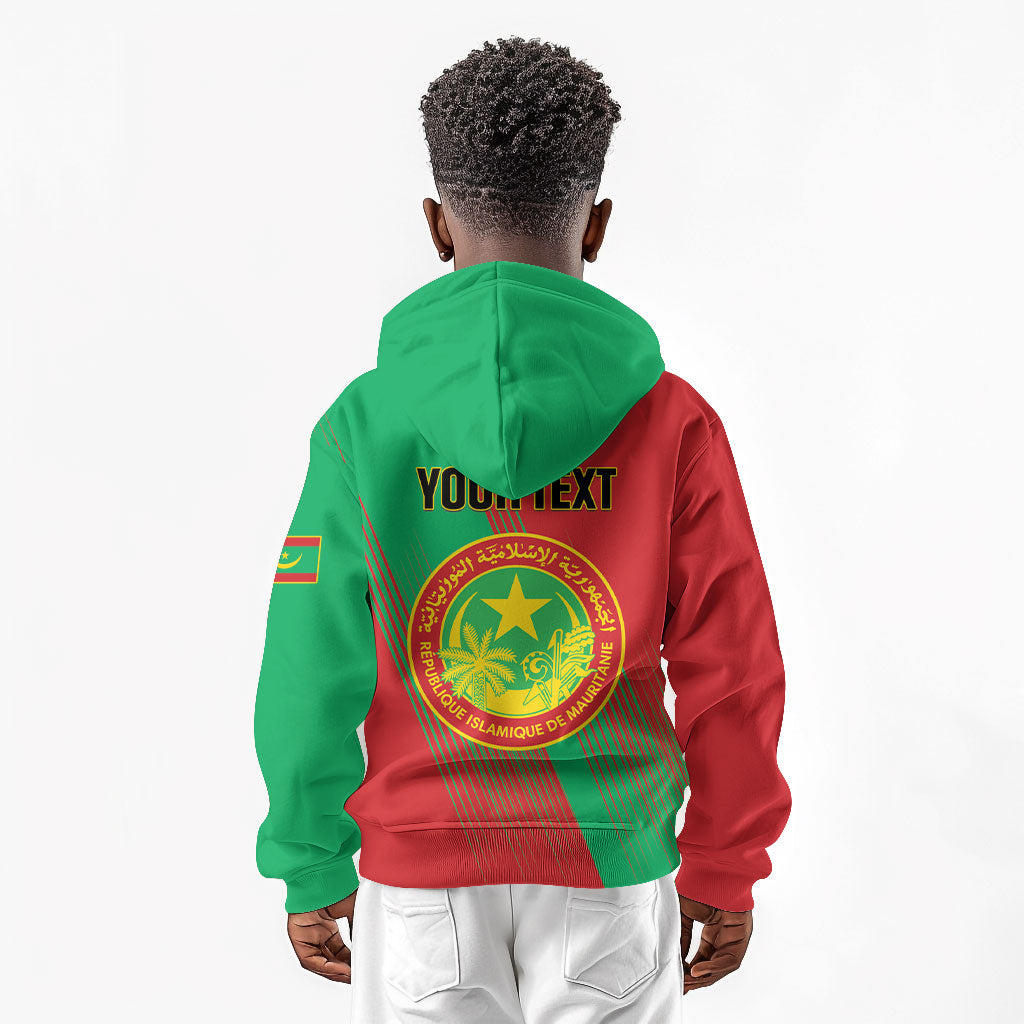 Personalized Islamic Republic of Mauritania Kid Hoodie Happy Independence Day