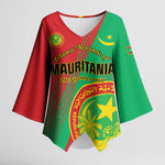 Personalized Islamic Republic of Mauritania Kimono Sleeve Blouse Happy Independence Day