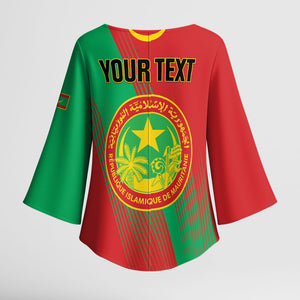 Personalized Islamic Republic of Mauritania Kimono Sleeve Blouse Happy Independence Day