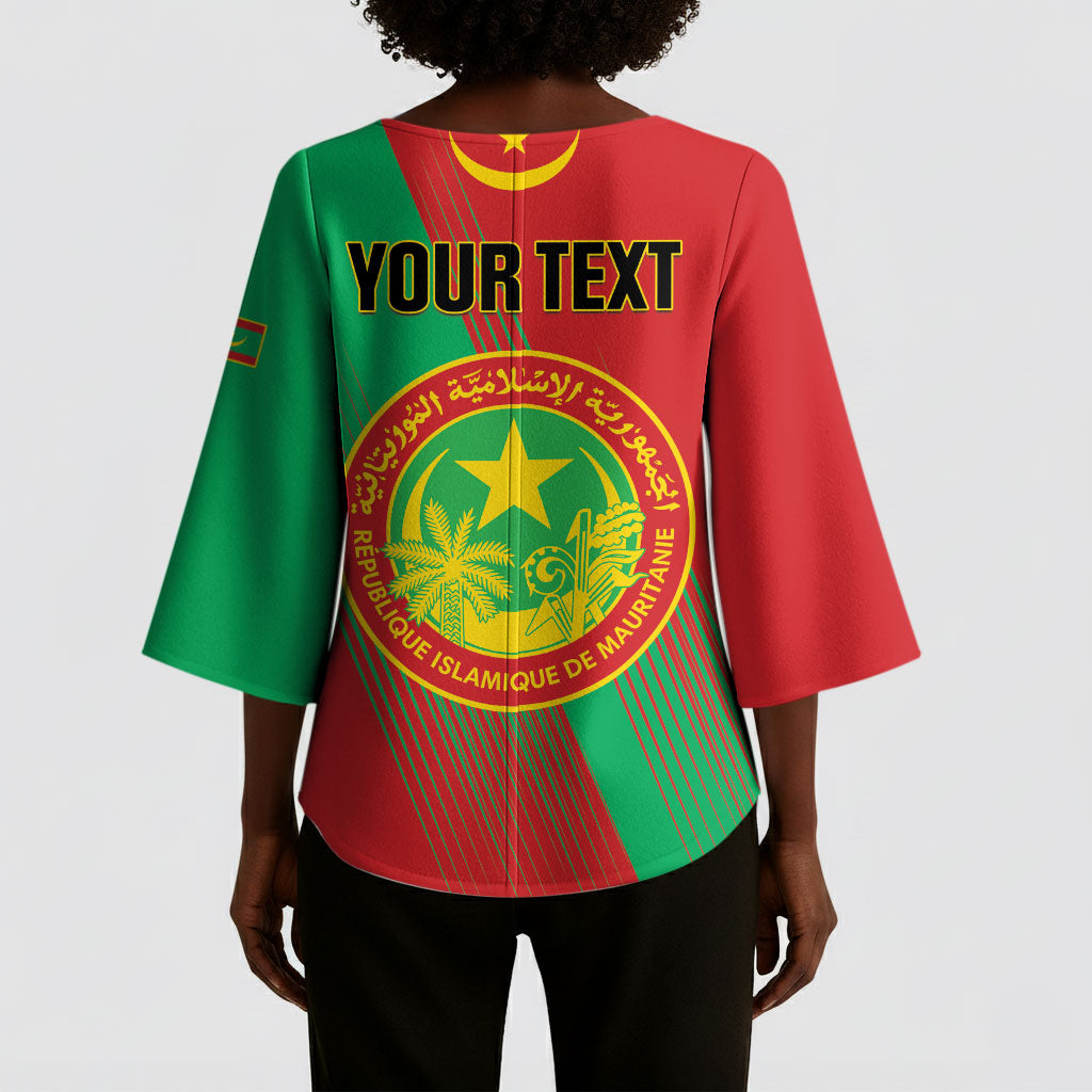 Personalized Islamic Republic of Mauritania Kimono Sleeve Blouse Happy Independence Day