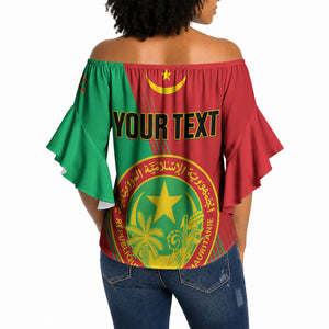 Personalized Islamic Republic of Mauritania Off Shoulder Wrap Waist Top Happy Independence Day