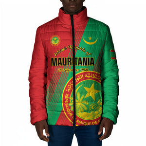 Personalized Islamic Republic of Mauritania Padded Jacket Happy Independence Day