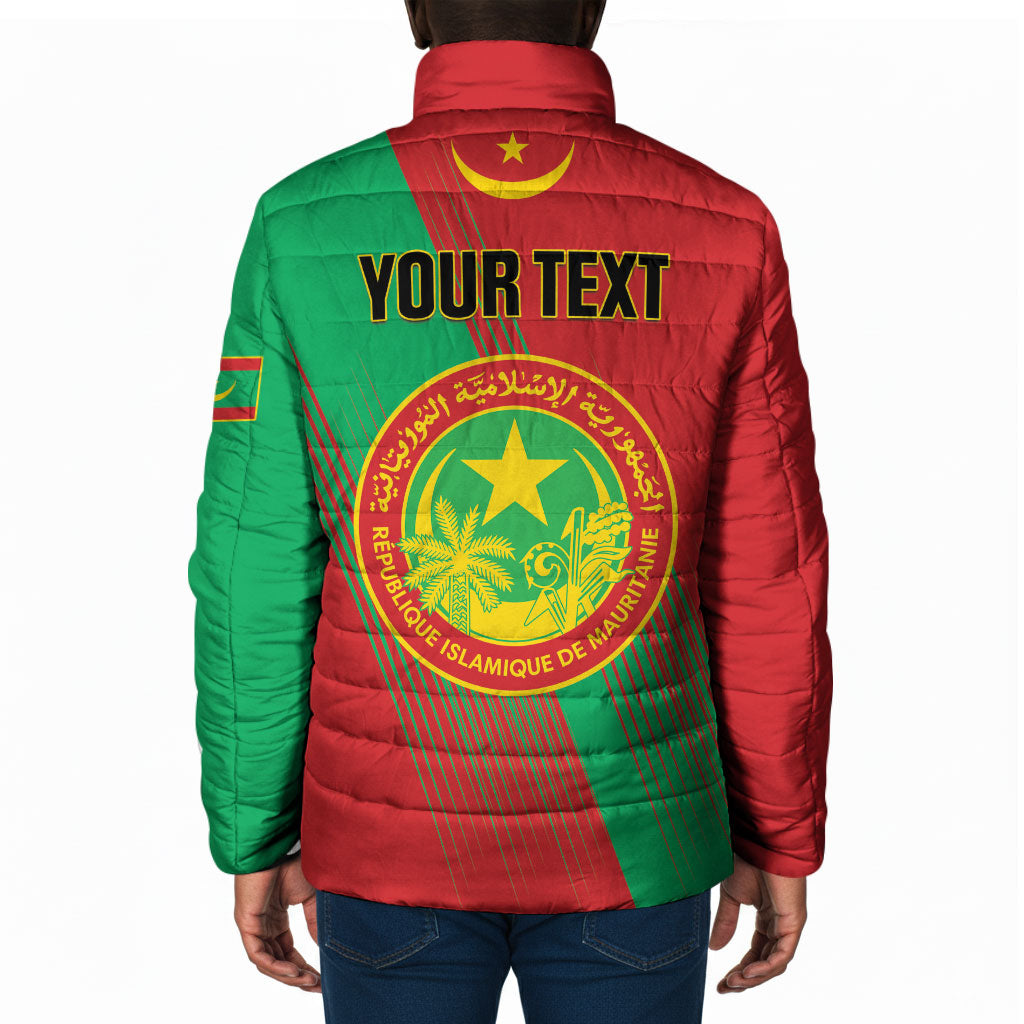Personalized Islamic Republic of Mauritania Padded Jacket Happy Independence Day