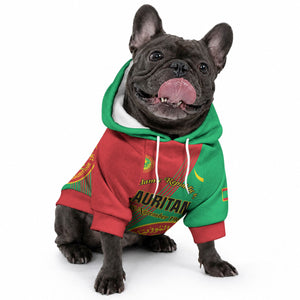 Personalized Islamic Republic of Mauritania Pet Hoodie Happy Independence Day