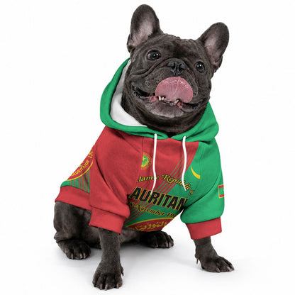 Personalized Islamic Republic of Mauritania Pet Hoodie Happy Independence Day