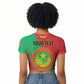 Personalized Islamic Republic of Mauritania Raglan Cropped T shirt Happy Independence Day