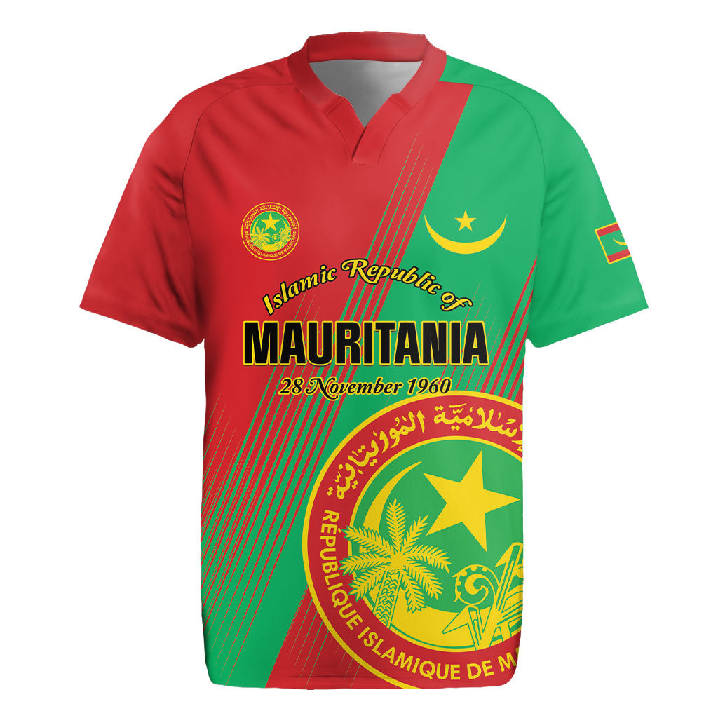 Personalized Islamic Republic of Mauritania Rugby Jersey Happy Independence Day