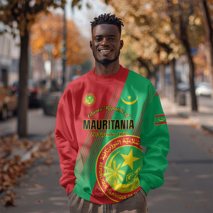 Personalized Islamic Republic of Mauritania Sweatshirt Happy Independence Day