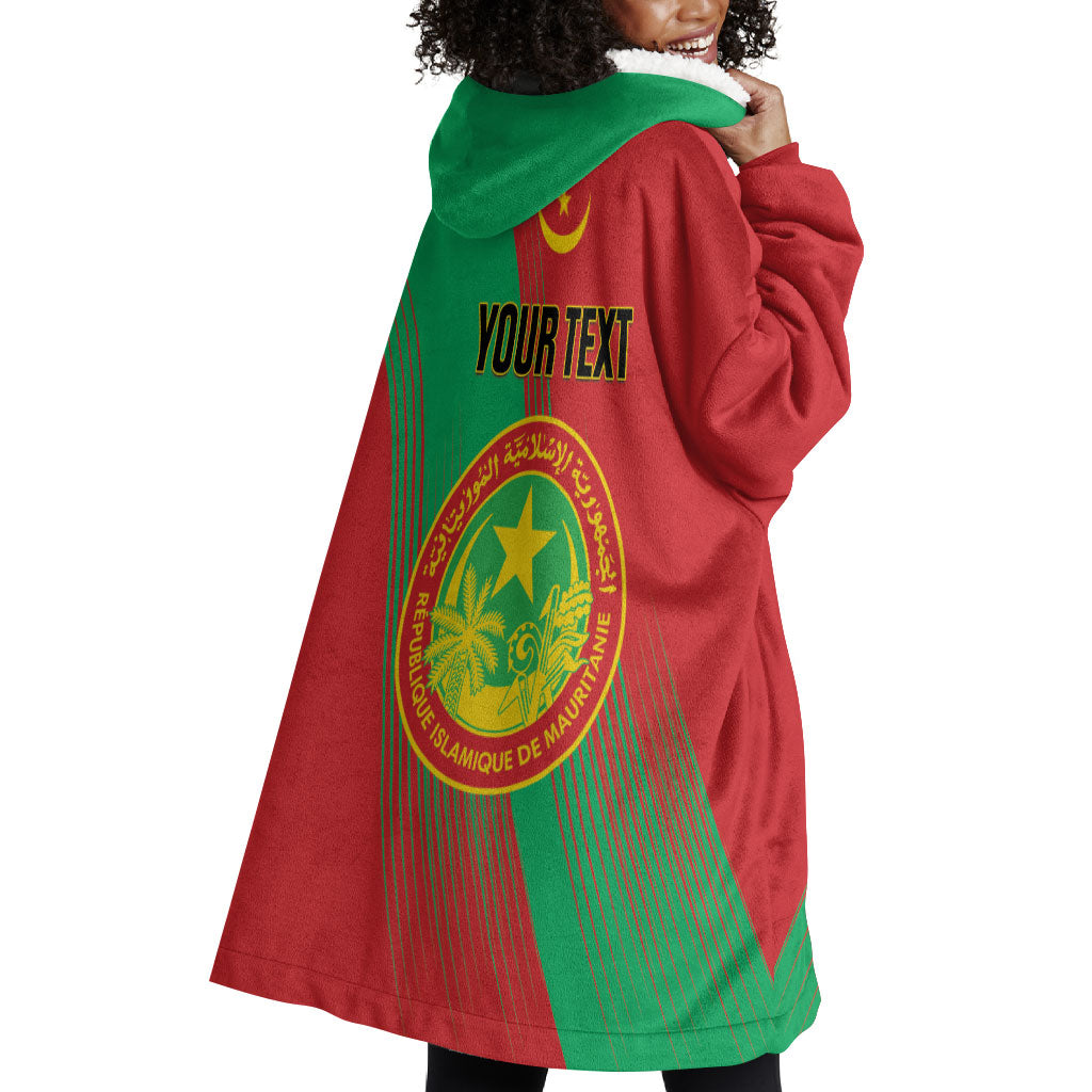 Personalized Islamic Republic of Mauritania Wearable Blanket Hoodie Happy Independence Day