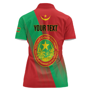Personalized Islamic Republic of Mauritania Women Polo Shirt Happy Independence Day