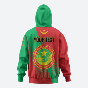 Personalized Islamic Republic of Mauritania Zip Hoodie Happy Independence Day