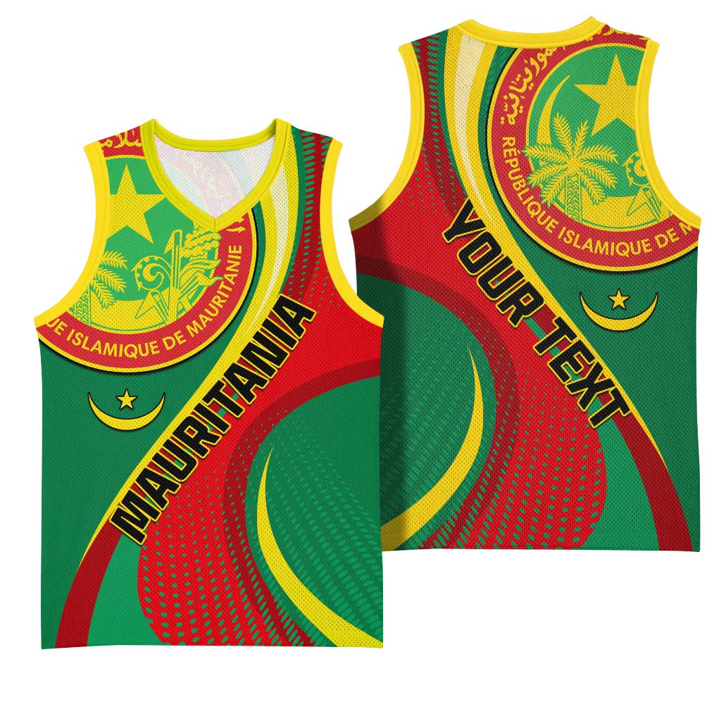 Personalized Mauritania Independence Day Basketball Jersey with Mauritanian Seal - Special Version LT01