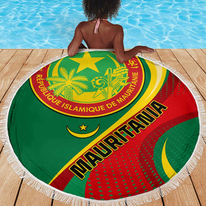 Mauritania Independence Day Beach Blanket with Mauritanian Seal - Special Version