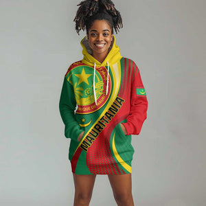 Personalized Mauritania Independence Day Hoodie Dress with Mauritanian Seal - Special Version