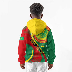 Personalized Mauritania Independence Day Kid Hoodie with Mauritanian Seal - Special Version