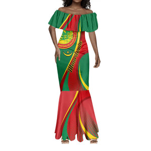 Personalized Mauritania Independence Day Mermaid Dress with Mauritanian Seal - Special Version