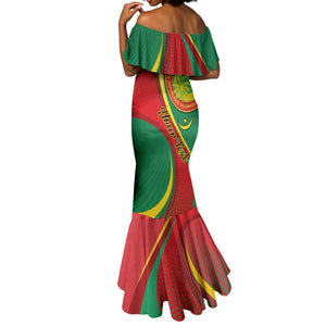 Personalized Mauritania Independence Day Mermaid Dress with Mauritanian Seal - Special Version