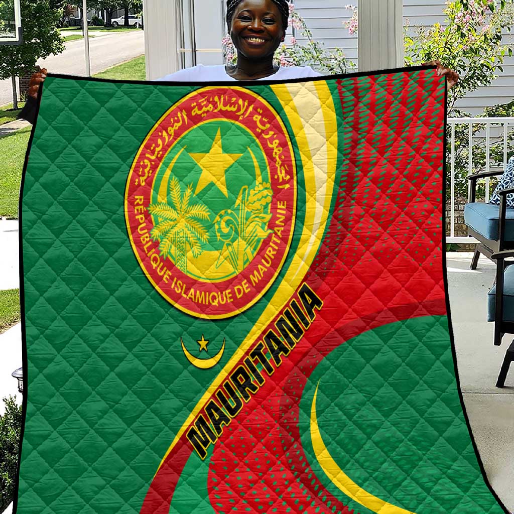 Mauritania Independence Day Quilt with Mauritanian Seal - Special Version