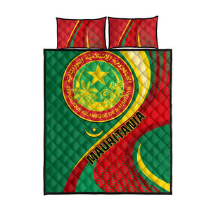 Mauritania Independence Day Quilt Bed Set with Mauritanian Seal - Special Version