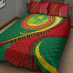 Mauritania Independence Day Quilt Bed Set with Mauritanian Seal - Special Version