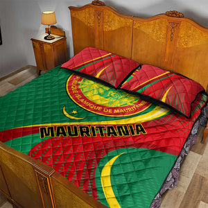 Mauritania Independence Day Quilt Bed Set with Mauritanian Seal - Special Version