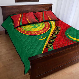 Mauritania Independence Day Quilt Bed Set with Mauritanian Seal - Special Version