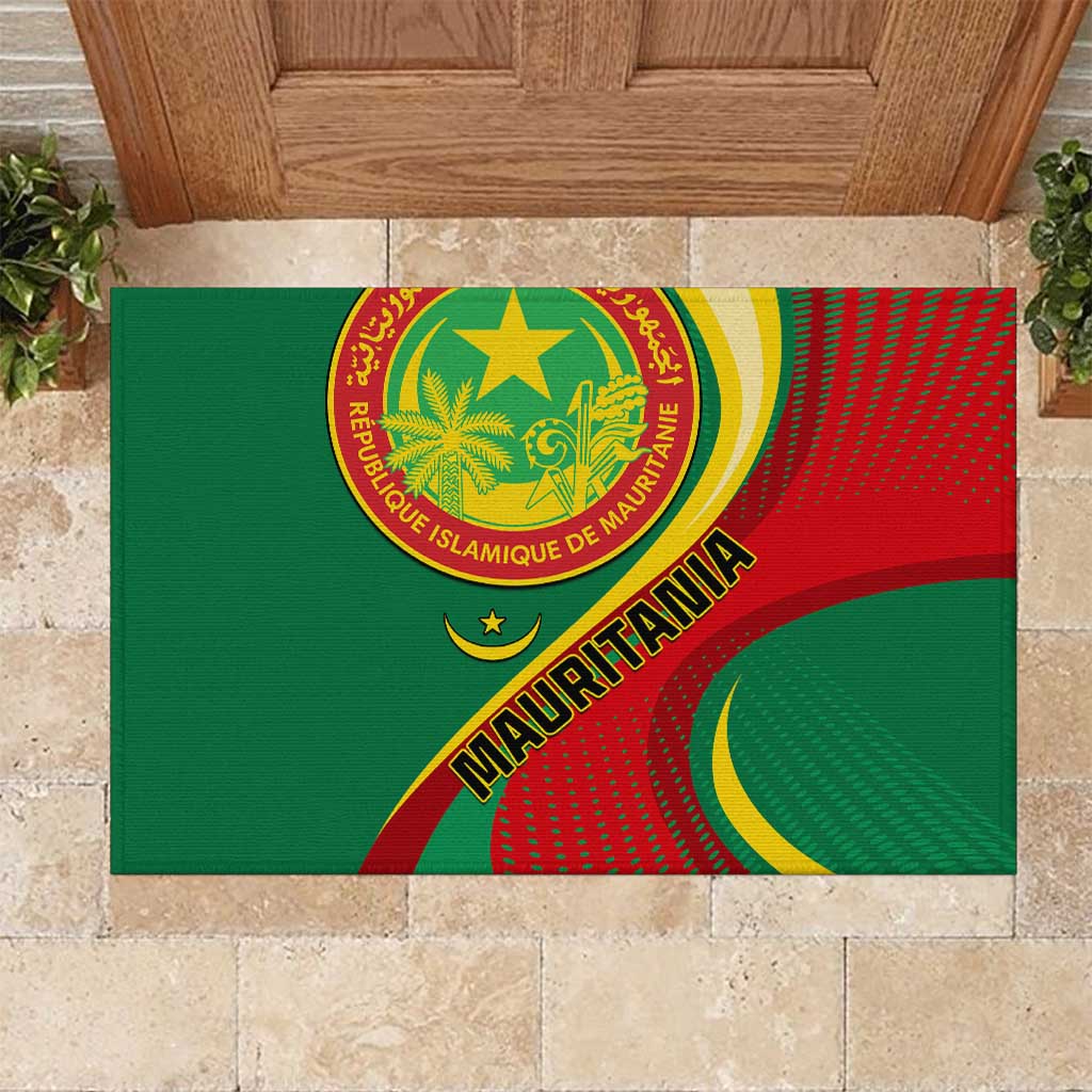 Mauritania Independence Day Rubber Doormat with Mauritanian Seal - Special Version