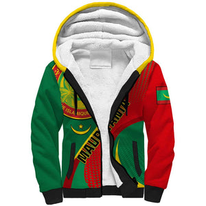 Personalized Mauritania Independence Day Sherpa Hoodie with Mauritanian Seal - Special Version