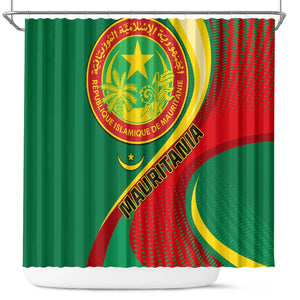 Mauritania Independence Day Shower Curtain with Mauritanian Seal - Special Version