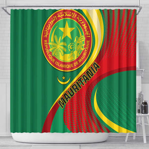 Mauritania Independence Day Shower Curtain with Mauritanian Seal - Special Version