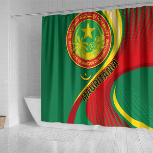 Mauritania Independence Day Shower Curtain with Mauritanian Seal - Special Version