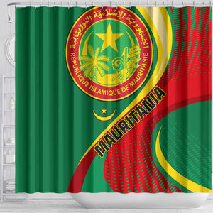 Mauritania Independence Day Shower Curtain with Mauritanian Seal - Special Version