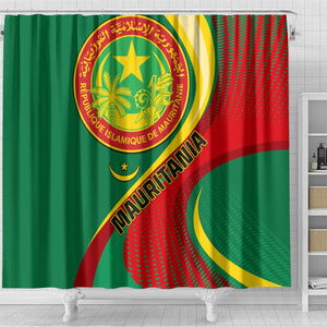 Mauritania Independence Day Shower Curtain with Mauritanian Seal - Special Version