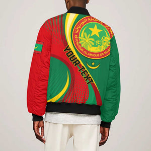 Personalized Mauritania Independence Day Sleeve Zip Bomber Jacket with Mauritanian Seal - Special Version