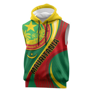 Personalized Mauritania Independence Day Sleeveless Hoodie with Mauritanian Seal - Special Version - African Pride