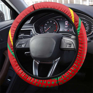 Mauritania Independence Day Steering Wheel Cover with Mauritanian Seal - Special Version