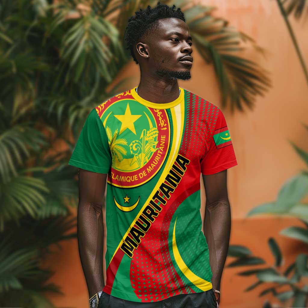 Personalized Mauritania Independence Day T shirt with Mauritanian Seal - Special Version