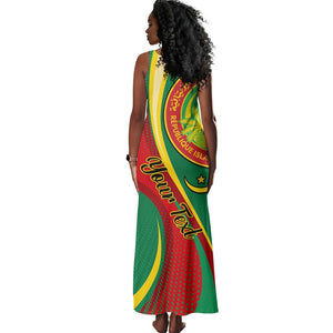 Personalized Mauritania Independence Day Tank Maxi Dress with Mauritanian Seal - Special Version