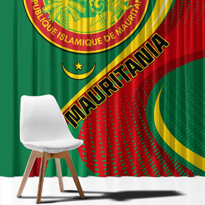 Mauritania Independence Day Window Curtain with Mauritanian Seal - Special Version