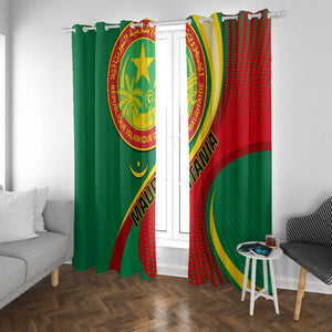 Mauritania Independence Day Window Curtain with Mauritanian Seal - Special Version