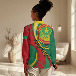 Personalized Mauritania Independence Day Women Casual Shirt with Mauritanian Seal - Special Version