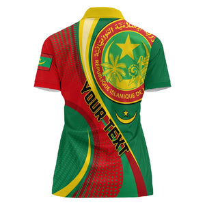 Personalized Mauritania Independence Day Women Polo Shirt with Mauritanian Seal - Special Version