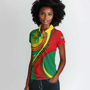 Personalized Mauritania Independence Day Women Polo Shirt with Mauritanian Seal - Special Version