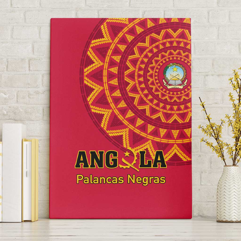 Support Palancas Negras - Red Angola Football Canvas Wall Art